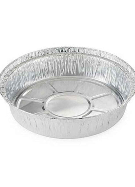 Round Aluminum Take-Out Container with Rolled Rim – 8"x1.875" (500/Case)