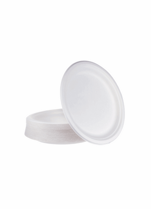 Plate 6”/10” Bagasse Fiber – White Round - Arcapack