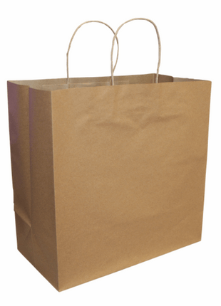 Recycled Kraft Bag with twisted handle – Brown 13”x7”x13” (250/Case) - Arcapack