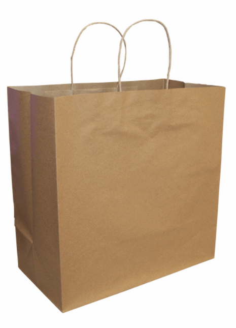 Recycled Kraft Bag with twisted handle – Brown 13”x7”x13” (250/Case) - Arcapack