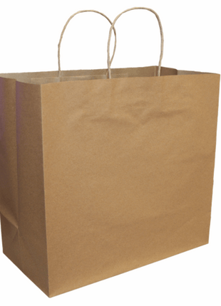 Kraft Bag with Handle – Brown 14” x 10” x 15.5” (Pack of 200) - Arcapack