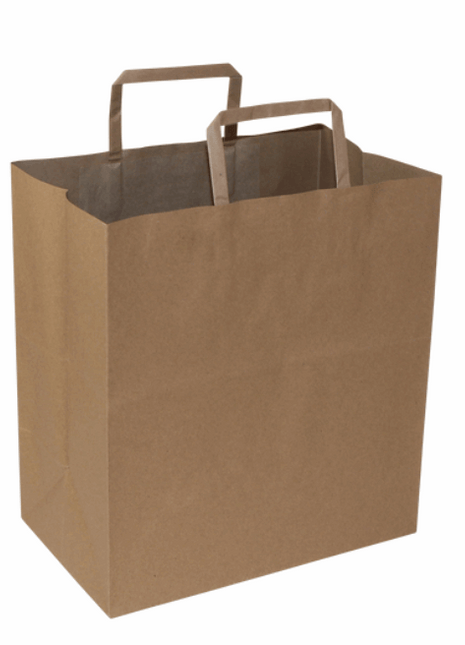 Kraft Bag with Handle – Brown (250/Case) - Arcapack