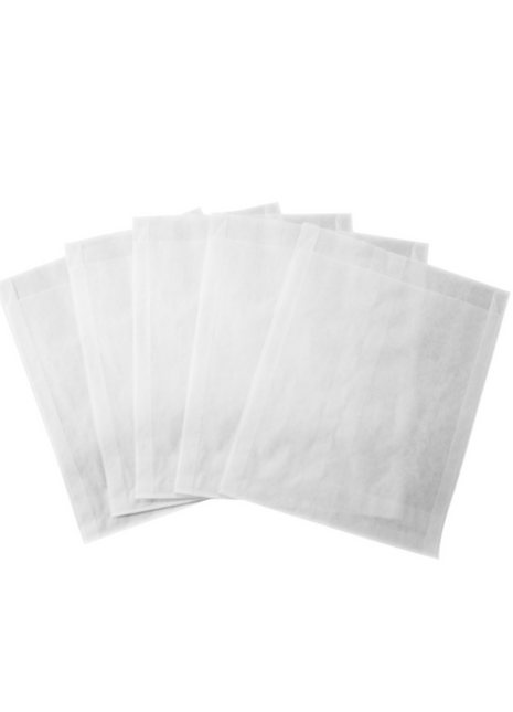 De Luxe Dry Waxed Sandwich Bags – White, 15.2 x 17.1 cm (Pack of 1,000) - Arcapack