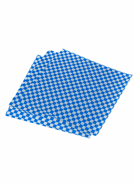 Basket Liner 12x12” – Blue/White Checkered Grease & Moisture Resistant (2000/Case)
