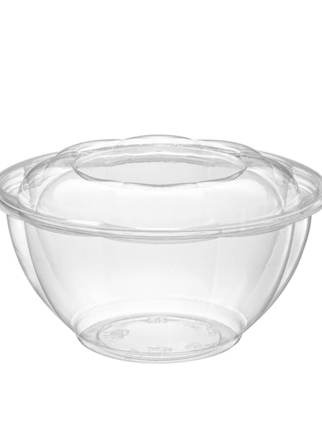 Bowl 24 oz PET – Clear Salad Bowl with Lid (150 Sets/Case)
