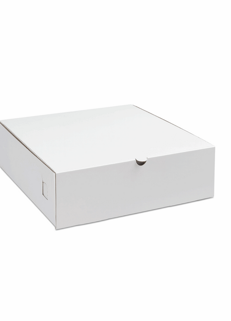 Cake Box Paperboard – White 10×10×2.5” (200/Bundle) - Arcapack