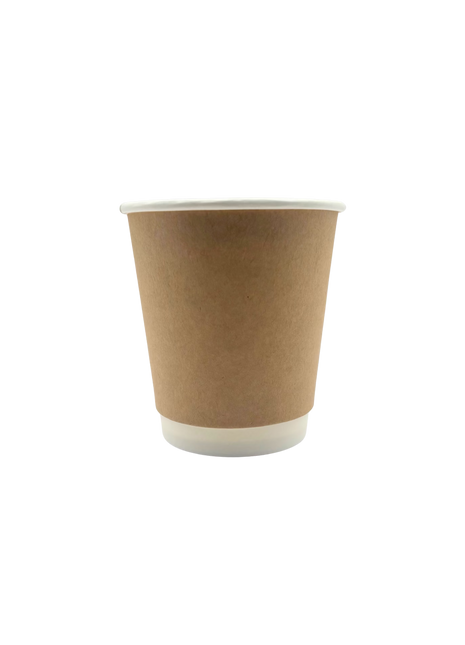 Cup 10 oz / 12 oz / 16 oz Kraft Paper – Brown Double Wall Hot Cup (400-500/Case)