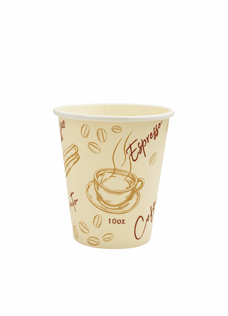 Cup 10 oz, 12 oz Paper – Printed Serenity II Hot Beverage (1000/Case) - Arcapack
