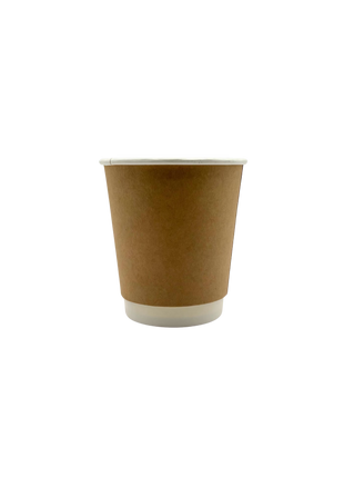 Cup 10 oz / 12 oz / 16 oz Kraft Paper – Brown Double Wall Hot Cup (400-500/Case)