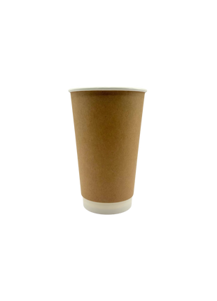Cup 10 oz / 12 oz / 16 oz Kraft Paper – Brown Double Wall Hot Cup (400-500/Case)