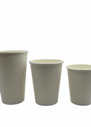 Cup 8, 12, 16 oz Paper – White Hot Drink (1000/Case) - Arcapack