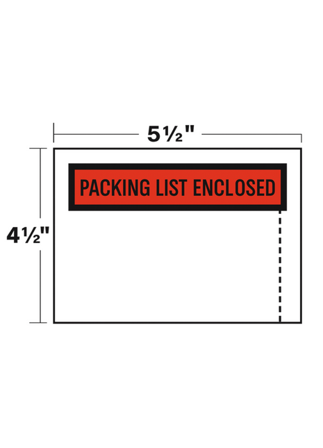Packing Slip Envelopes with Backload – 4.5" x 5.5" (1000/Case) - Arcapack
