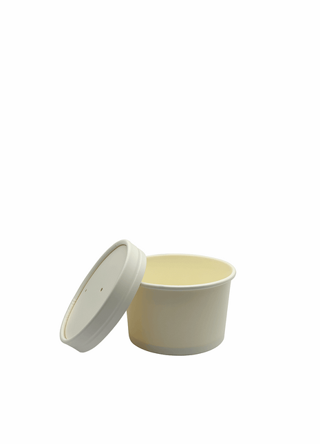 Combo Food Container with Lid – 8 oz/12 oz/16 oz Paperboard Kraft (250/Case) - Arcapack