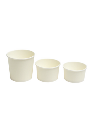 Food Container Paperboard – White 6 oz, 8 oz, 12 oz (1000/Case) - Arcapack