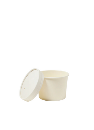 Combo Food Container with Lid – 8 oz/12 oz/16 oz Paperboard Kraft (250/Case) - Arcapack