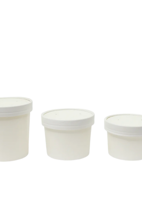 Combo Food Container with Lid – 8 oz/12 oz/16 oz Paperboard Kraft (250/Case) - Arcapack