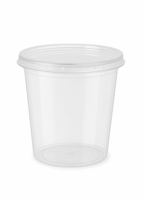 Lid for Dry Items, Round PP – Fits 6–32 oz Deli Containers, Clear (500/Case) - Arcapack