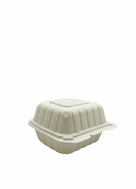 Container Hinged – White MFPP Clamshell (3 sizes) - Arcapack