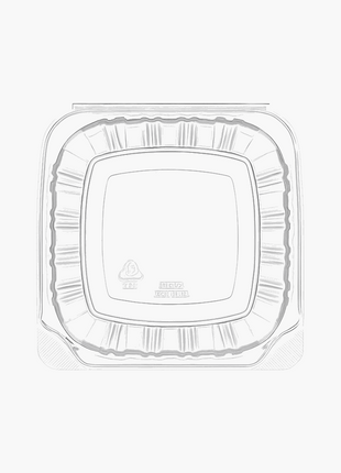 Container Hinged Clear Plastic – 6×6×3" (500/Case), 8×8×3" (250/Case) - Arcapack