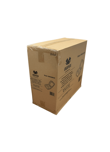 3-Compartment MFPP Hinged Food Container 9×9×3 in (150/Carton)