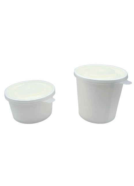 Paper Bowl 12oz/24oz PLA-Coated – White Hot & Cold Food Bowl (500/Case)