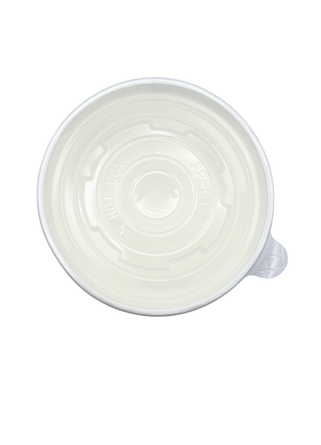 Clear PP Flat Lid – 114 mm Diameter for 12, 16, 24 & 32oz Paper Bowls (500/Case)