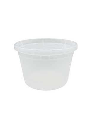 Deli Container 8 oz / 16 oz / 24 oz – Clear PP Round Container with Lid (240/Case)