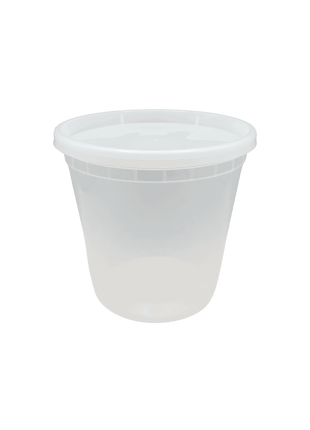 Deli Container 8 oz / 16 oz / 24 oz – Clear PP Round Container with Lid (240/Case)
