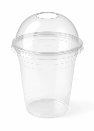 Clear PET Dome Lid – 98 mm Diameter (Fits 12,16,24 oz Cold Cups) (1000/Case)