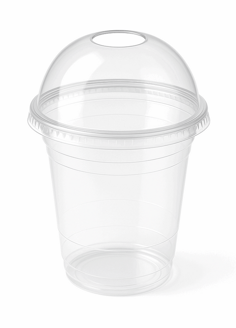 Clear PET Dome Lid – 98 mm Diameter (Fits 12,16,24 oz Cold Cups) (1000/Case)