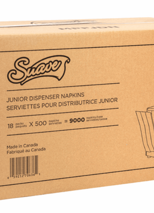 Junior Napkin 1-Ply – Dispenser Fold 6″ x 13″ White (9000/Case)