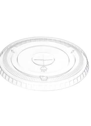 Clear PET Flat Lid – 98 mm Diameter (Fits 12,16,24 oz Cold Cups) (1000/Case)