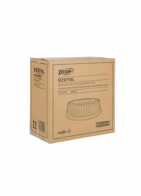 Lid Round Catering – 16” Clear (25/Pack) - Arcapack