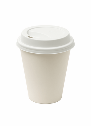 Cup 12 oz Kraft Paper – White Single Wall Hot Cup (1000/Case)
