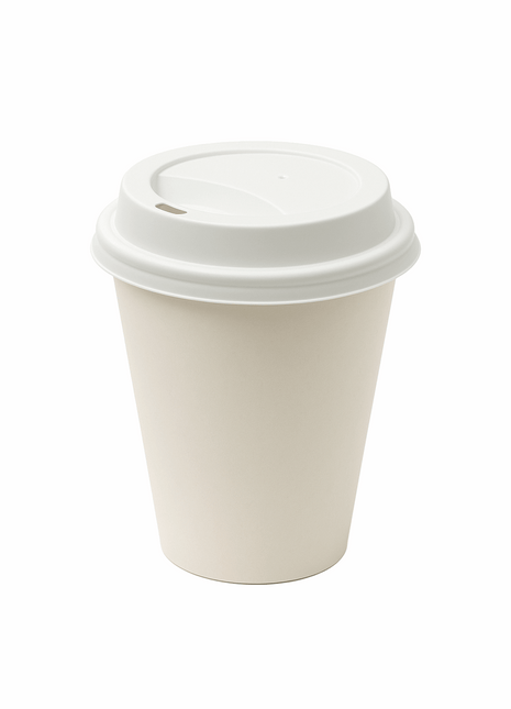 Cup 12 oz Kraft Paper – White Single Wall Hot Cup (1000/Case)