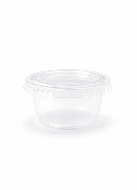 Clear PET Lid – 62 mm Diameter for 2 oz Portion Cups (2500/Case)