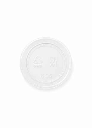 Clear PET Lid – 62 mm Diameter for 2 oz Portion Cups (2500/Case)