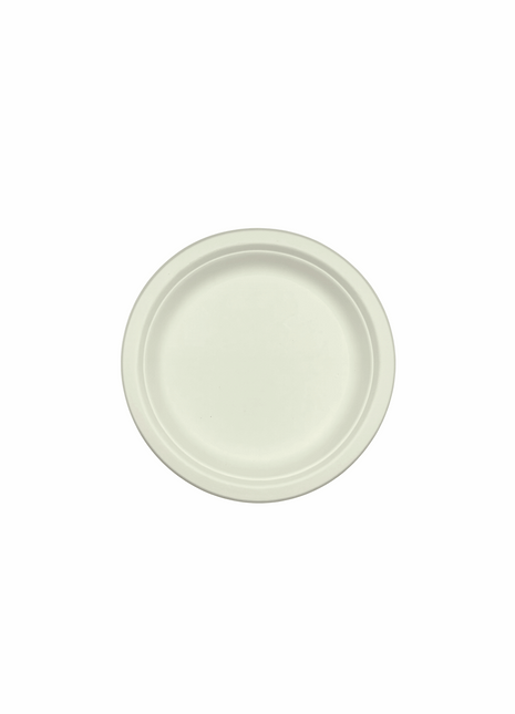 Plate 7” Pulp Fiber – White Round (Case of 1000) - Arcapack