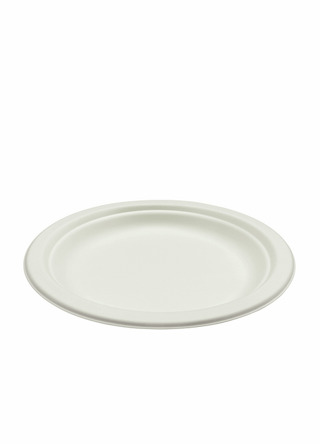 Plate 7” Pulp Fiber – White Round (Case of 1000) - Arcapack