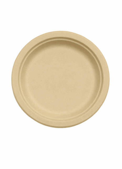 Plate 7" Plant Fiber – Brown Round  (1000/Case) - Arcapack