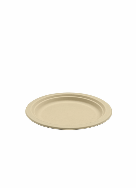 Plate 7" Plant Fiber – Brown Round  (1000/Case) - Arcapack