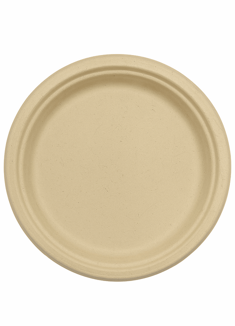 Plate 8.75" Plant Fiber – Brown Round (500/Case) - Arcapack