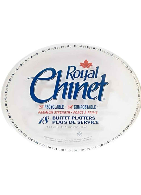 Platter – 9.75" x 12.5" Flower & Leaf (144/Case)