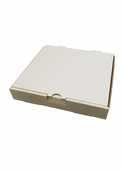 Pizza Box Corrugated Paperboard – White 10x10x1.75” (50/Bundle) - Arcapack