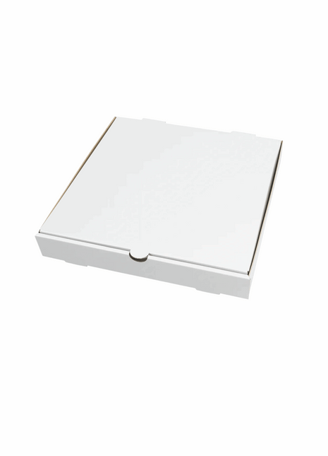 Pizza Box Corrugated – White 12x12x1.75” (50/Bundle) - Arcapack