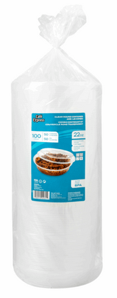 Round Containers with Lid – 22 oz/34 oz PP Clear (Pack of 50) - Arcapack