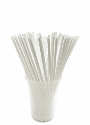 Straw 4 mm × 8" PP – White (2500/Case) - Arcapack