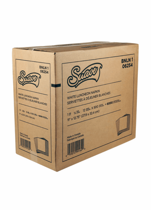 Suave 1-Ply Recycled Luncheon Napkins – 12 Packs of 500 (White) - Arcapack