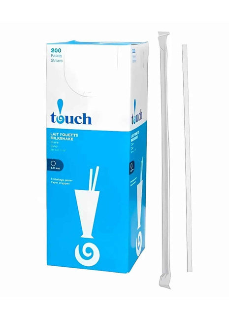 Straw 10" Polypropylene – Clear, Wrapped (200/Pack)