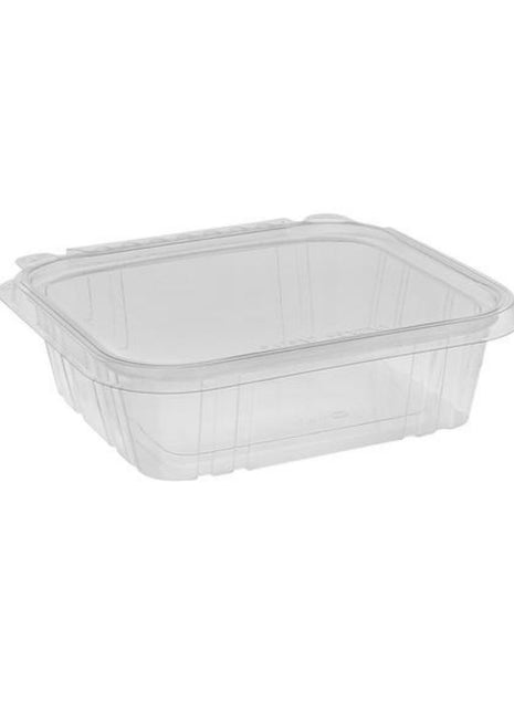 Tamper-Evident Hinged Lid Deli Container – 24 oz, RPET, Clear (231/Case) - Arcapack
